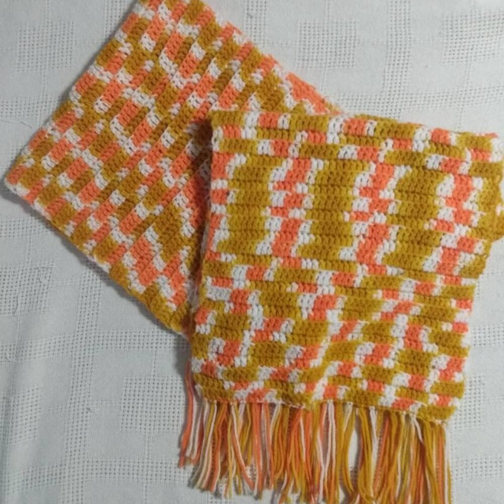 Hand crocheted scarf